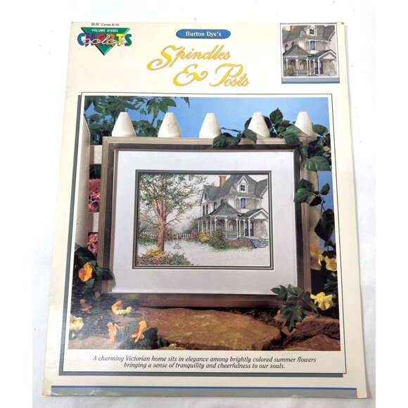 Burton Dyes Spindles & Posts Cross-Stitch Pattern Book - Picture 2 of 5